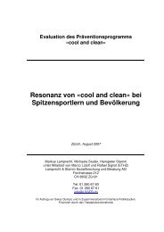 Resonanz von «cool and clean» bei Spitzensportlern und ...