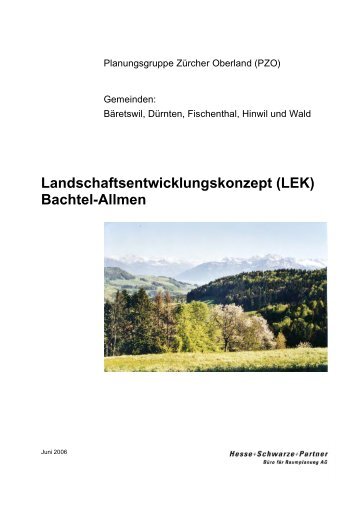 (LEK) Bachtel-Allmen - Pro Zürcher Berggebiet