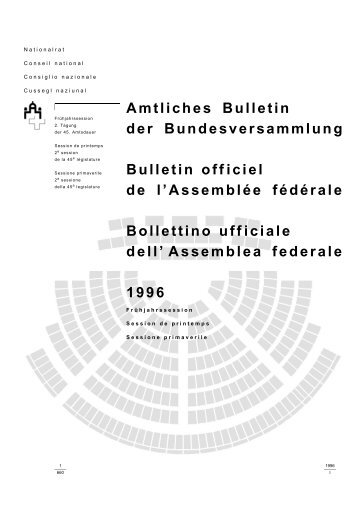 Session de printemps 1996 - Schweizer Parlament