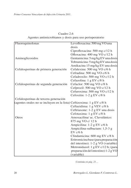 Primer Consenso Venezolano de Infección Urinaria 2011