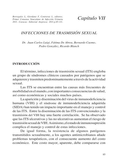 Primer Consenso Venezolano de Infección Urinaria 2011