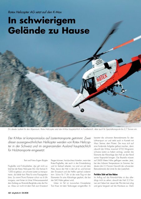 Ausgabe 1, 2011 - SkyNews.ch