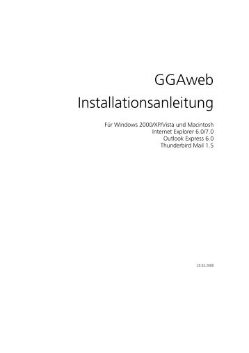 Ggaweb Installationsanleitung - GGA Maur