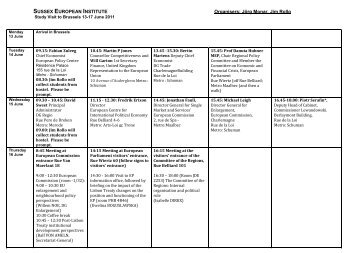 Brussells Programme June 2011