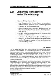 3.21 Lernendes Management in der Weiterbildung - ArtSet