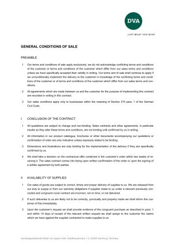 General Conditions of Sale, Download