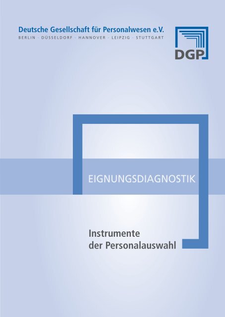 Eignungsdiagnostik - Deutsche Gesellschaft für Personalwesen e.V.