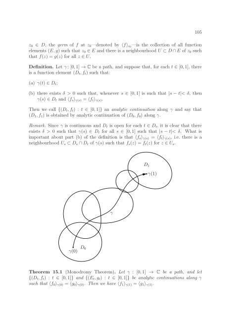 Math 411: Honours Complex Variables - University of Alberta