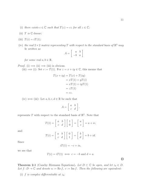 Math 411: Honours Complex Variables - University of Alberta