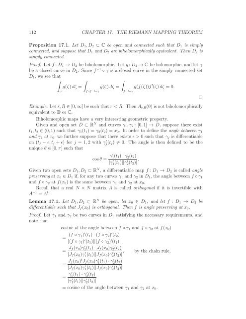 Math 411: Honours Complex Variables - University of Alberta