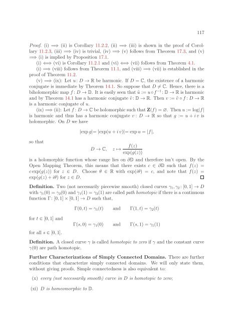 Math 411: Honours Complex Variables - University of Alberta