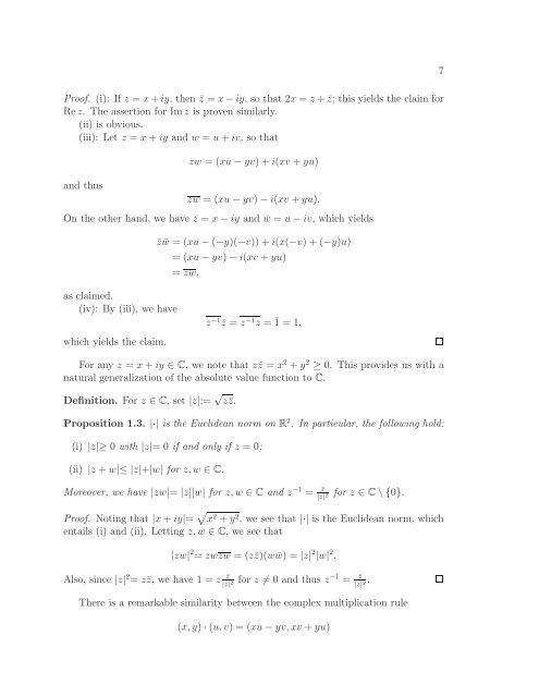 Math 411: Honours Complex Variables - University of Alberta