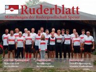 Ruderblatt Mitteilungen der Rudergesellschaft Speyer