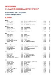 10. Senftenberger Citylauf - Niederlausitzcup - Niederlausitz-Cup