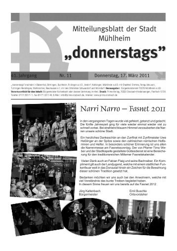 Narri Narro – Fasnet 2011 - Mühlheim an der Donau