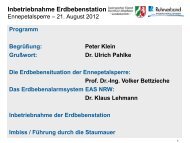 Inbetriebnahme Erdbebenstation - Ruhrverband