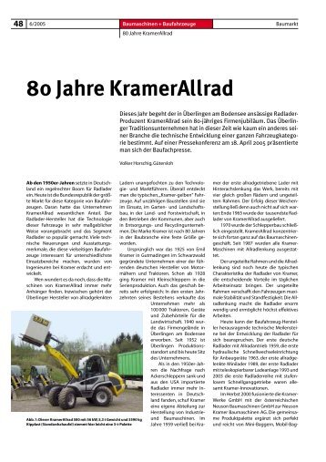 80 Jahre KramerAllrad - Bauverlag