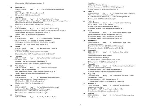 Pferdeverzeichnis 1 - Bongardt