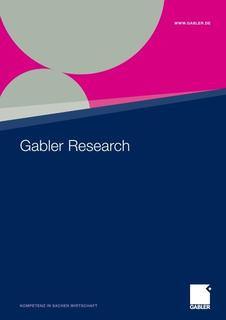 Gabler Research - Springer Fachmedien WIesbaden GmbH