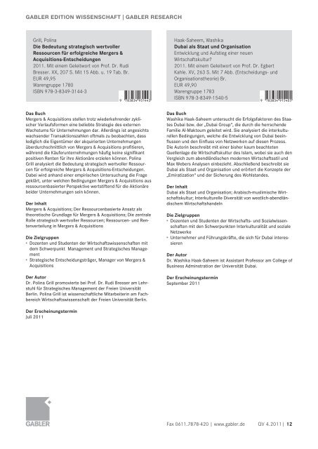 Gabler Research - Springer Fachmedien WIesbaden GmbH