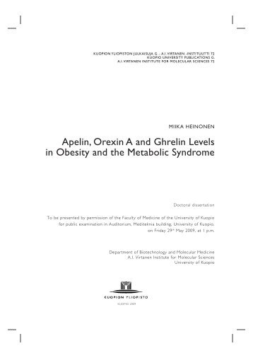 Apelin, Orexin A and Ghrelin Levels in Obesity and the Metabolic ...