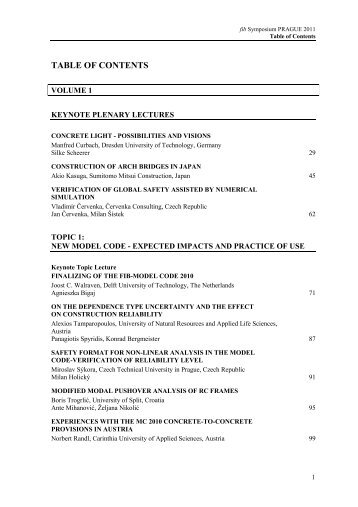 000B Table of Contents Volume 1E