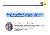 Continuous Flow Synthesis - Selected Examples from ... - ThalesNano