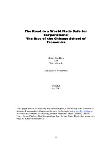 The Road to a World Made Safe for Corporations: The Rise of the ...