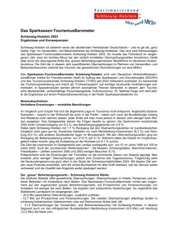 Das Sparkassen-TourismusBarometer - Tourismusverband ...