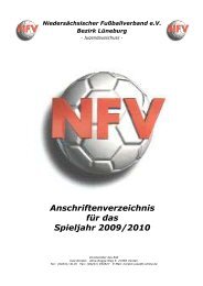 Anschriftenverzeichnis - NFV Bezirk Lüneburg