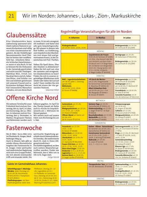 Ausgabe Februar 2013 - Evangelisch-lutherischer Kirchenkreis ...