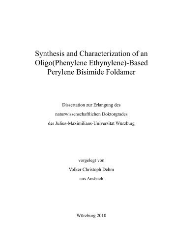 Synthesis and Characterization of an Oligo(Phenylene Ethynylene ...