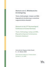Abstracts zum 2. Mitteldeutschen Archäologentag - Landesamt für ...