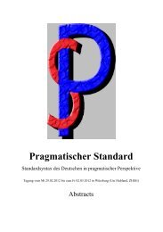 Pragmatischer Standard - Institut für deutsche Philologie ...