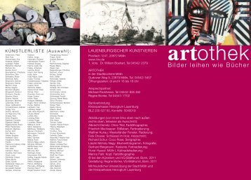 Flyer der Artothek - Lauenburgischen Kunstvereins