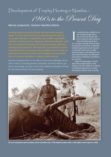1960s to the Present Day - Hunters Namibia Safaris