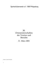 30. Ortsmeisterschaften der Vereine und Betriebe - des ...