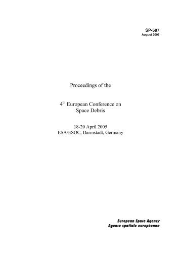 Proceedings of the 4th European Conference on Space Debris - ESA