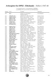 Avlsregister for DPK's Elitehunde - Dansk Pointer Klub