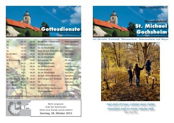 St. Michael Gochsheim Gottesdienste - Ev. Kirchengemeinde ...