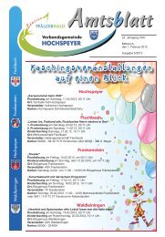 Amtsblatt 05/2012 - Verbandsgemeinde Hochspeyer