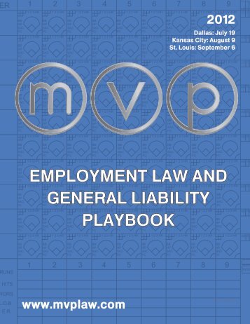 Employment Law and General Liability Playbook - McAnany, Van ...