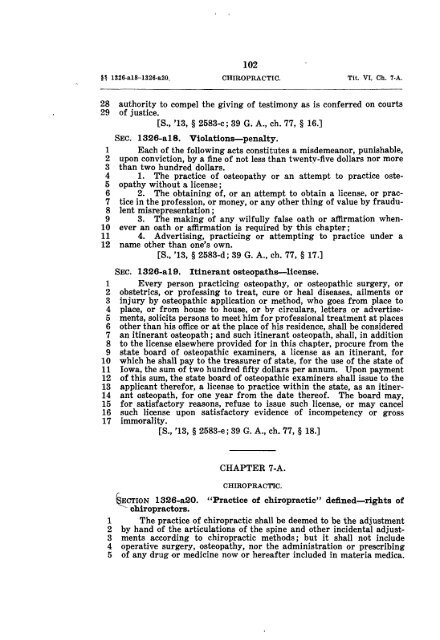 COMPILED CODE - Iowa Legislature - State of Iowa