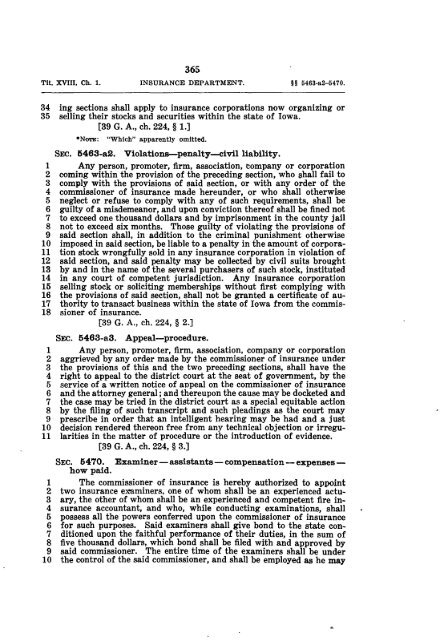 COMPILED CODE - Iowa Legislature - State of Iowa