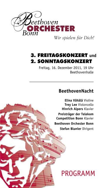 3. FREITAGSKONZERT - Das Beethoven Orchester Bonn