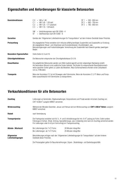 Gesamtpreisliste - Grob Kies AG