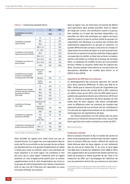 Télécharger le PDF - Agrarforschung Schweiz