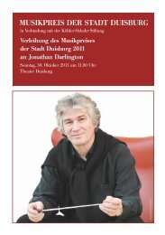 musikpreis der stadt duisburg - Die Duisburger Philharmoniker