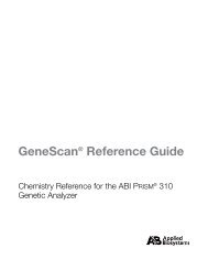 Genescan® Reference Guide: Chemistry Reference for the ABI