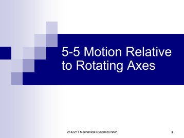 5-5 Motion Relative to Rotating Axes - pioneer.chula.ac.th
